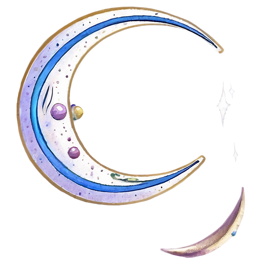 Abstract Crescent Moon Art Png 05212024
