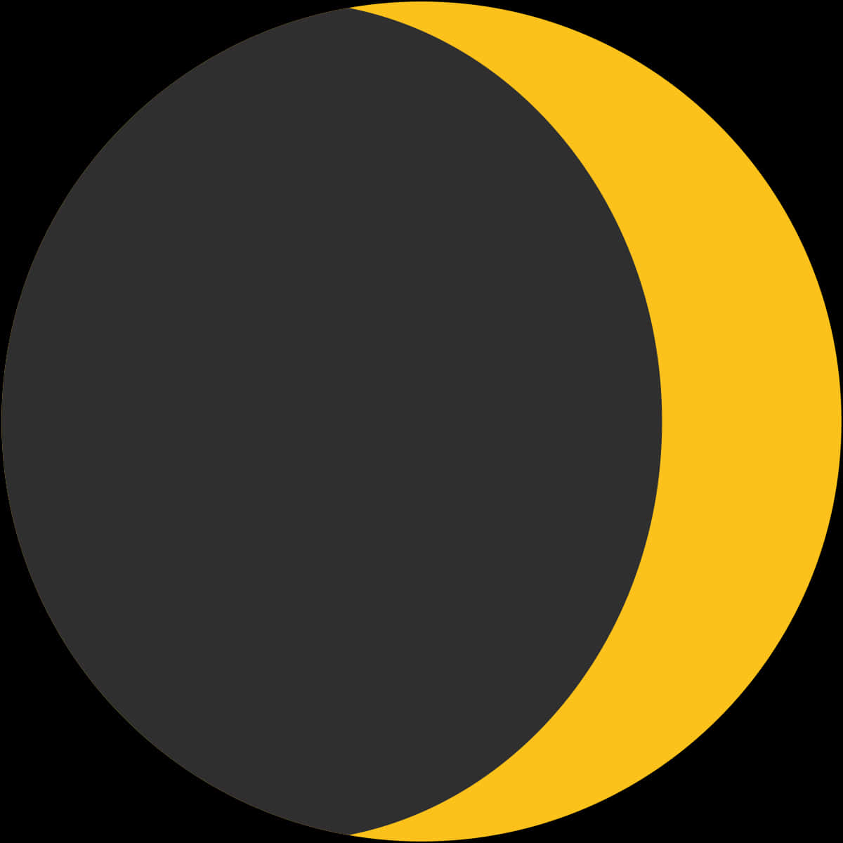 Abstract Crescent Moon Illustration