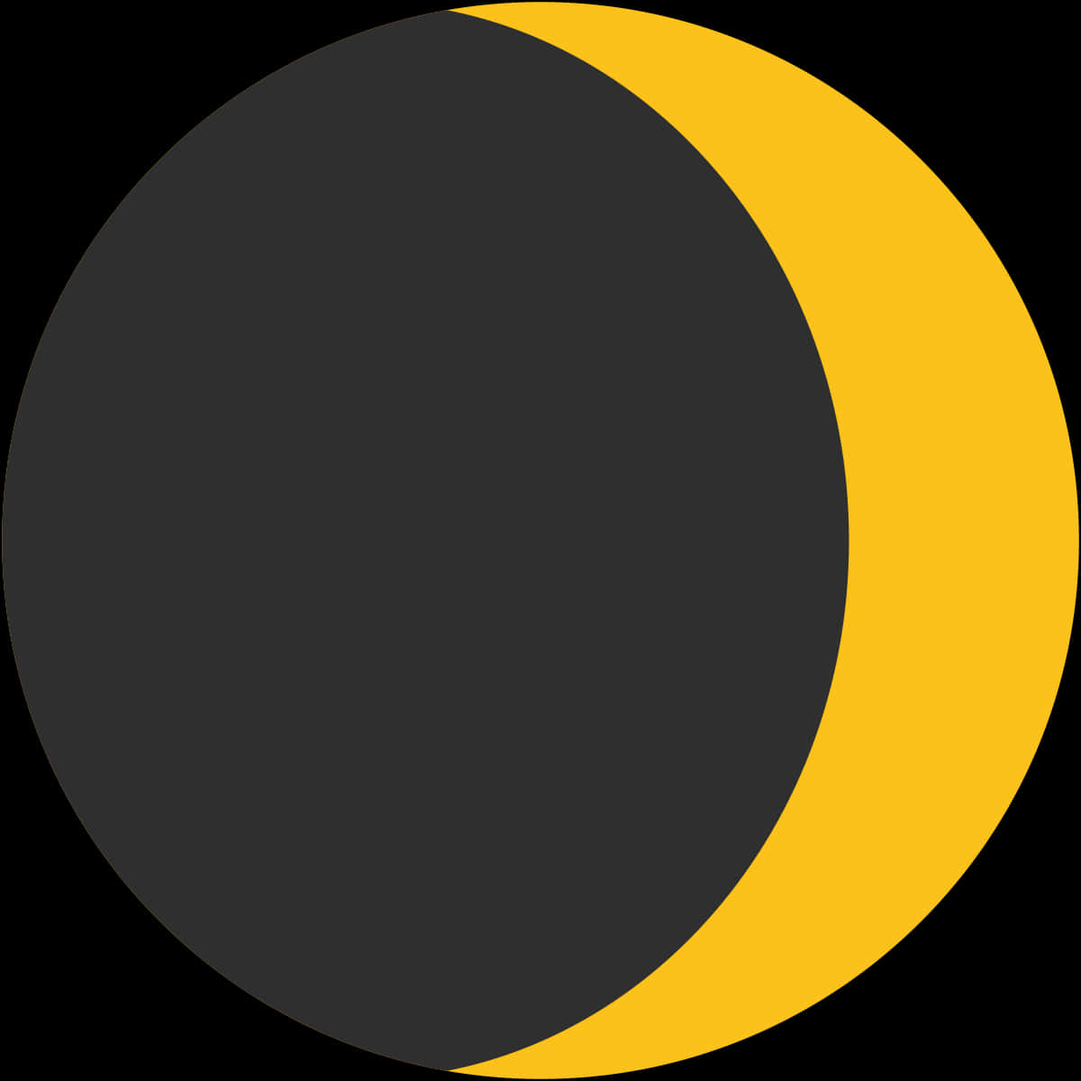 Abstract Crescent Moon Illustration