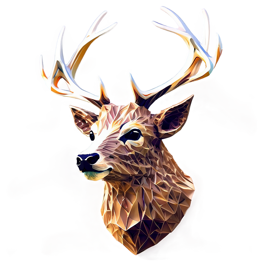 Abstract Deer Head Design Png 06212024