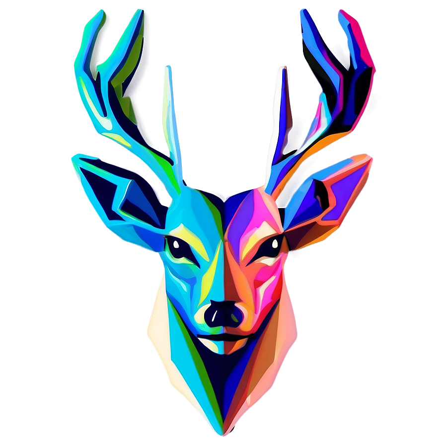 Abstract Deer Head Design Png 06212024