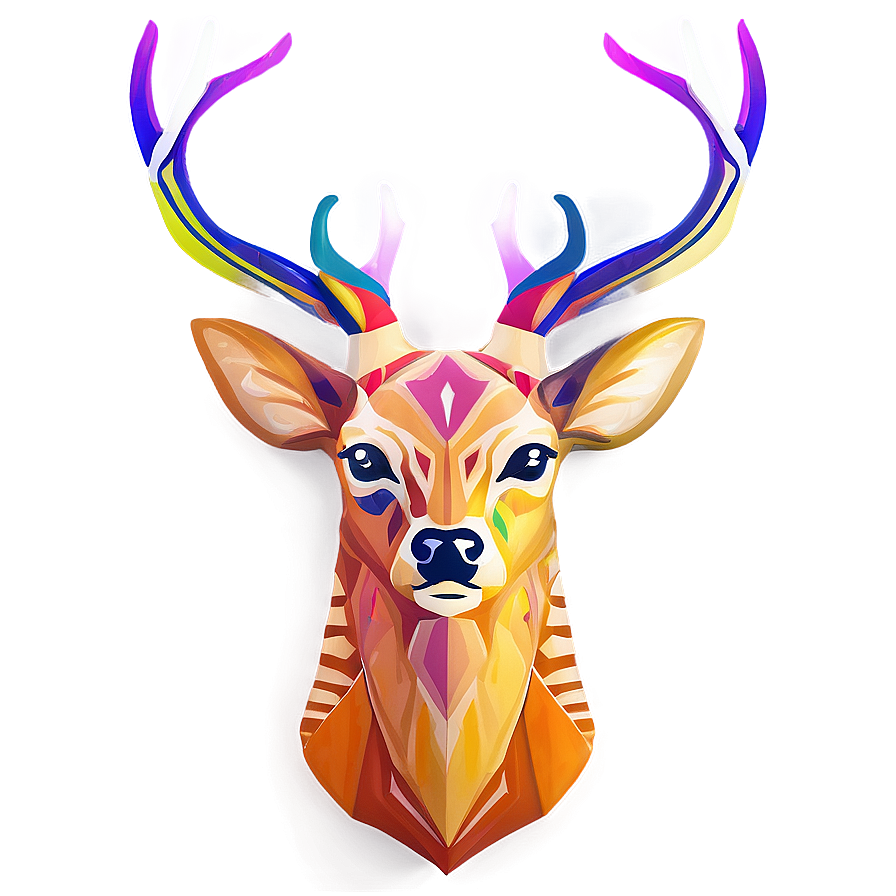 Abstract Deer Head Design Png Bdm