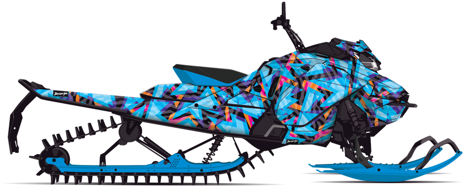 Abstract Design Snowmobile