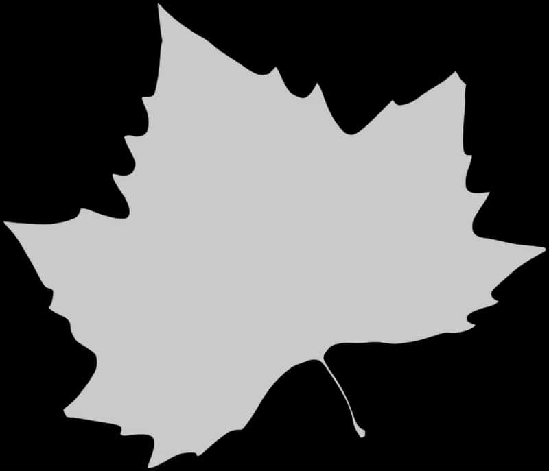 Abstract Fall Leaf Silhouette