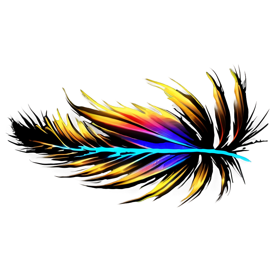 Abstract Feather Painting Png 05042024