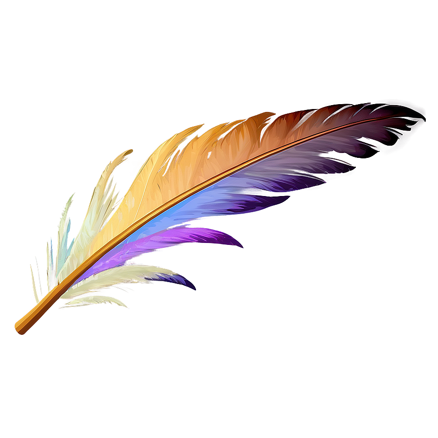 Abstract Feather Painting Png Qiy62