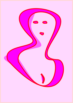 Abstract Feminine Form Art