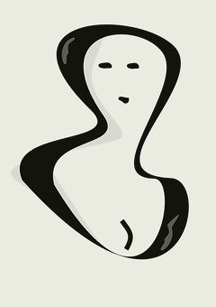 Abstract Feminine Form Art