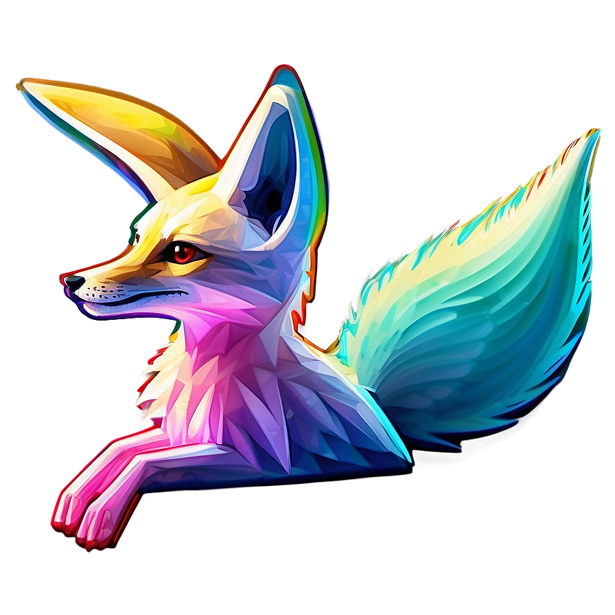 Abstract Fennec Fox Image Png Qrc