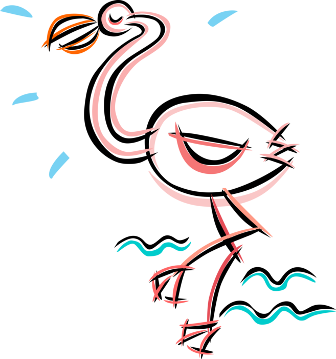 Abstract Flamingo Artwork