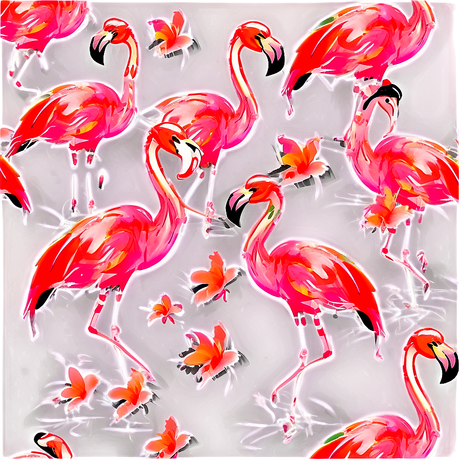Abstract Flamingo Pattern Png Yqb