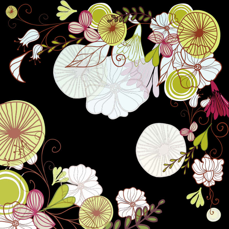 Abstract_ Floral_ Border_ Design