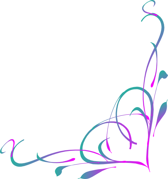 Abstract Floral Design Border