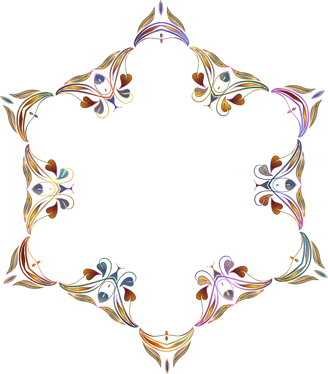 Abstract Floral Frame Design