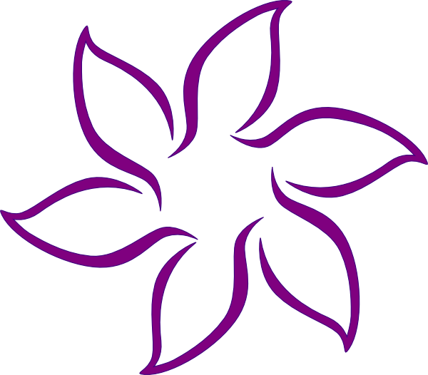 Abstract Flower Line Art