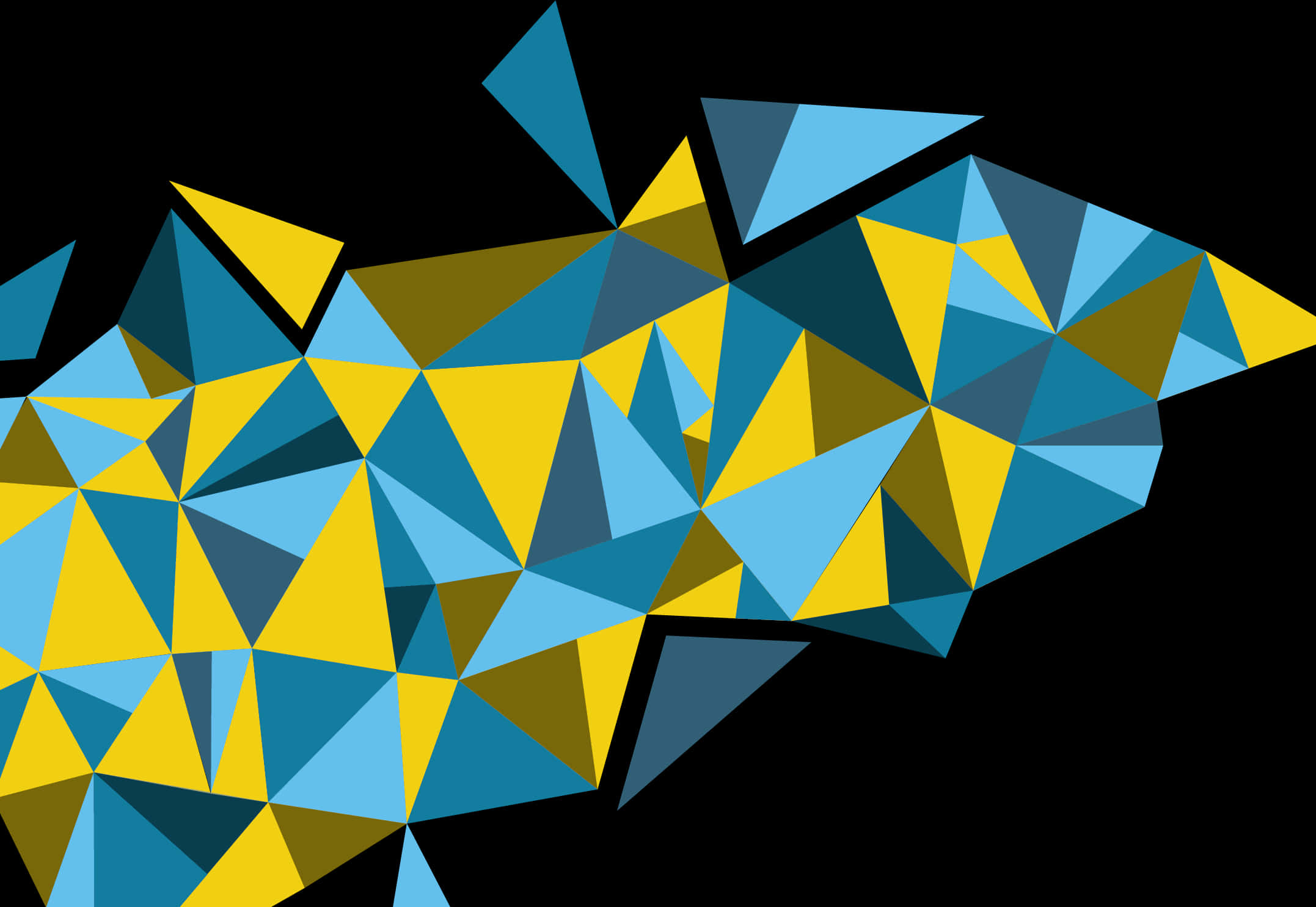 Abstract Geometric Background Blue Yellow