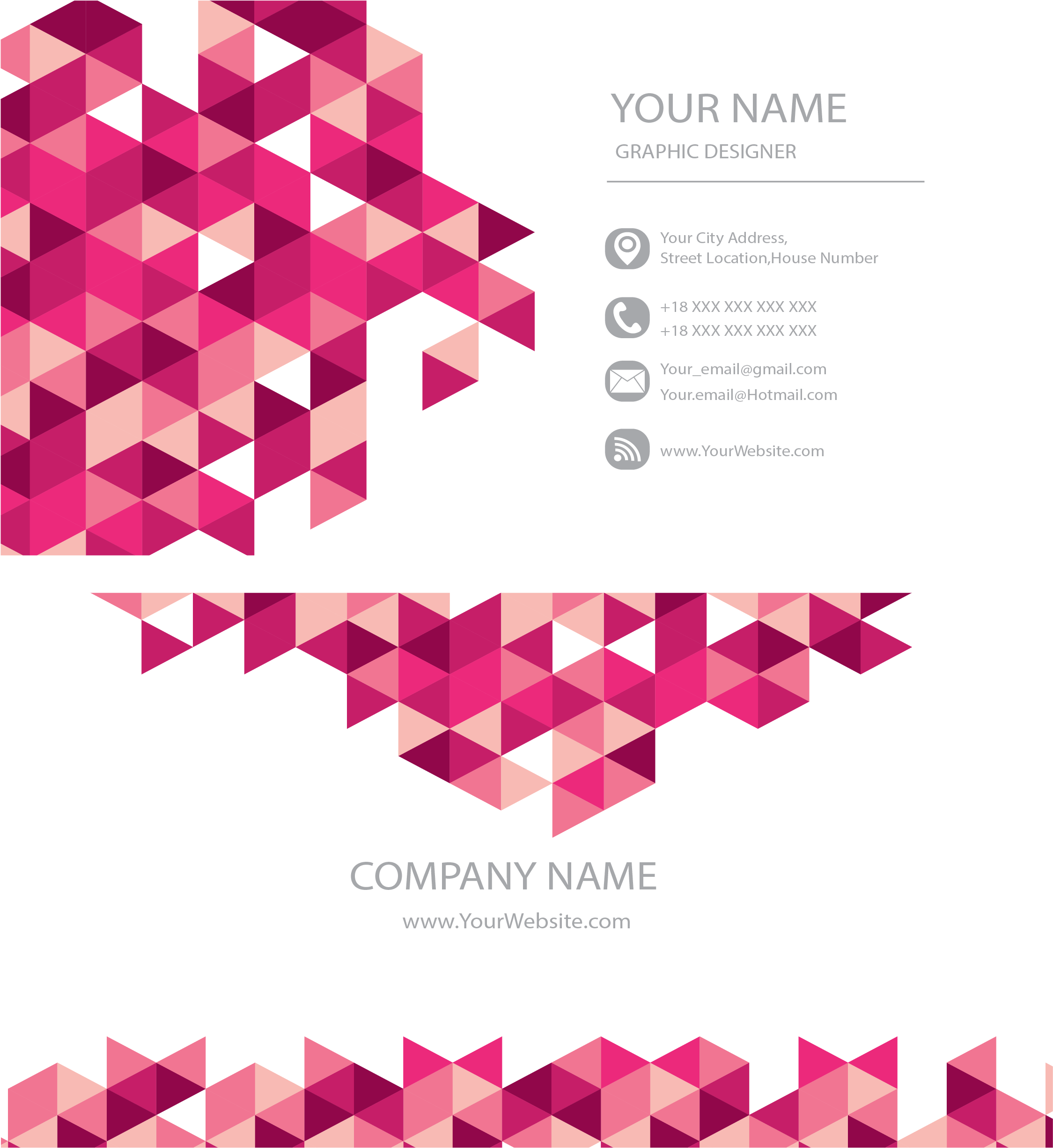 Abstract Geometric Business Card Design