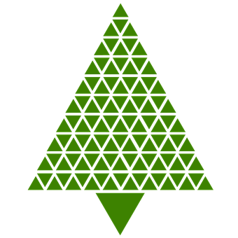 Abstract Geometric Christmas Tree