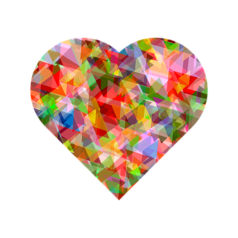 Abstract Geometric Heart Design