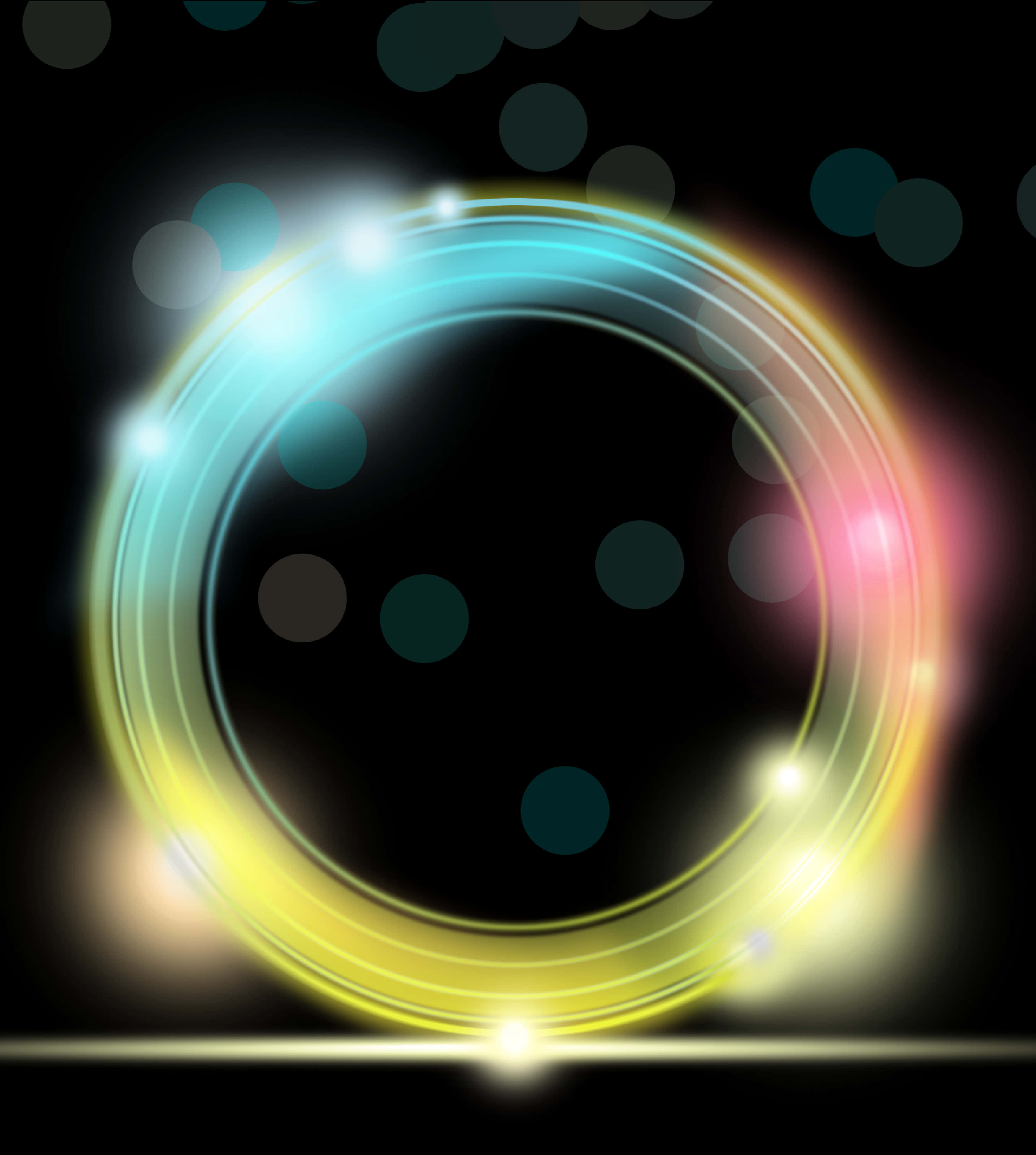 Abstract Glowing Circle Vector