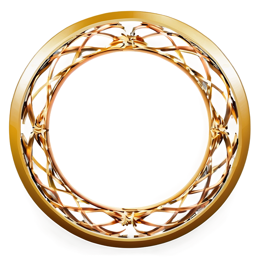 Abstract Gold Circle Frame Png 77