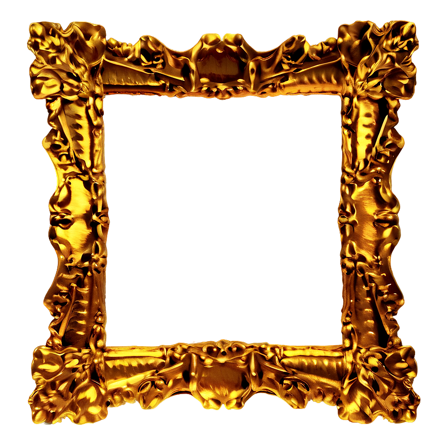 Abstract Gold Frame Png 05252024