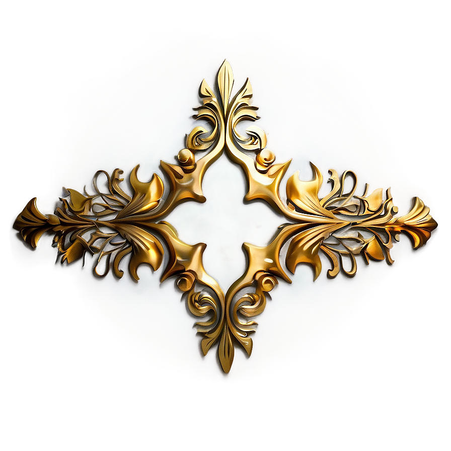 Abstract Gold Trim Png 06282024