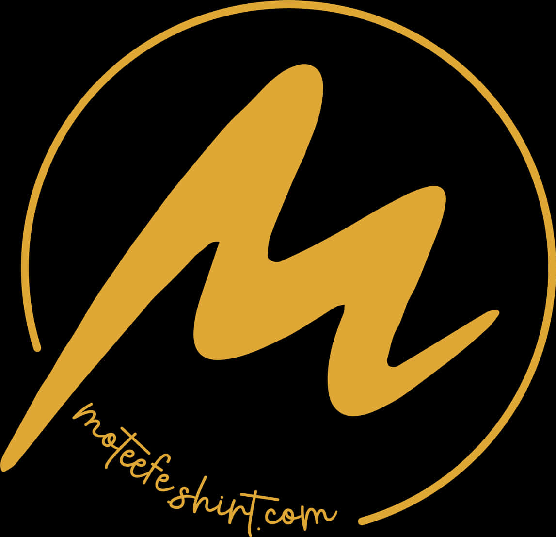 Abstract Golden Signature Logo