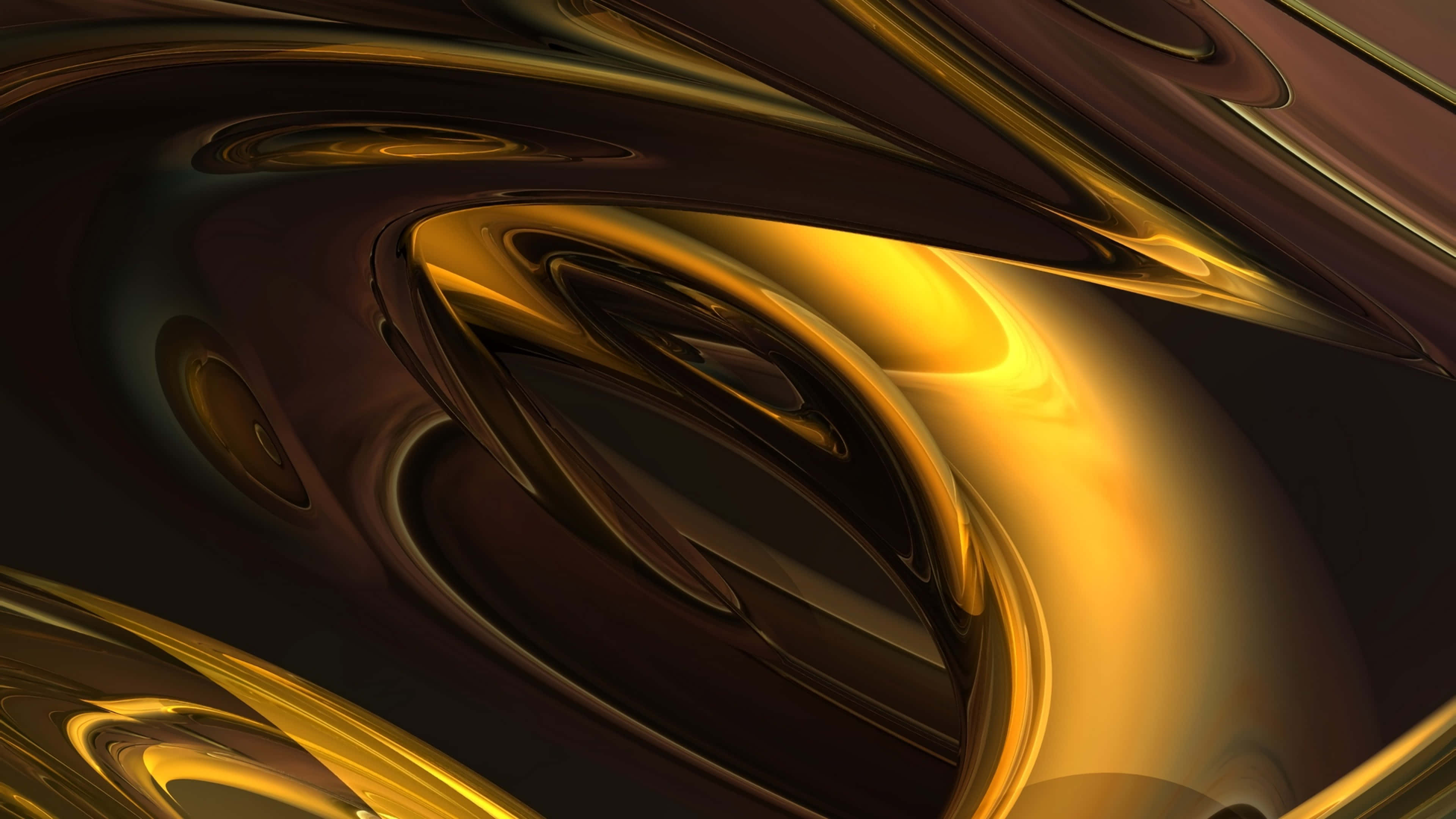 Abstract Golden Swirls