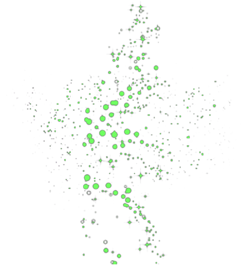 Abstract Green Dot Fractal Pattern