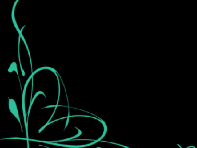 Abstract Green Floral Design