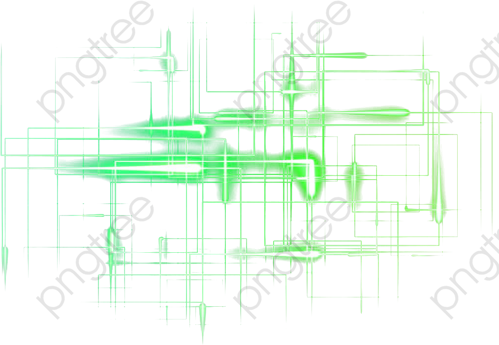 Abstract Green Neon Lines