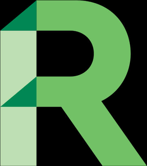 Abstract Green R Letter Design