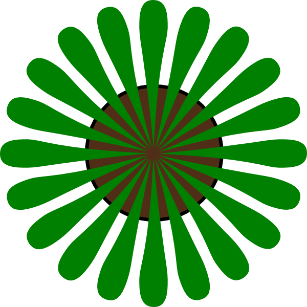 Abstract Green Radial Design