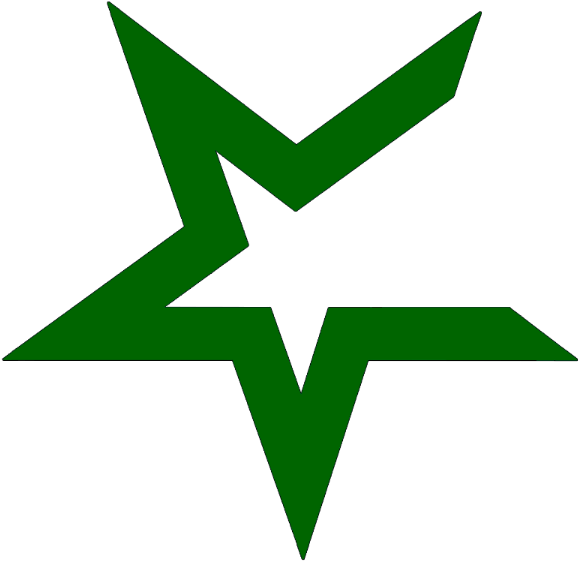 Abstract Green Star Tattooon Arm
