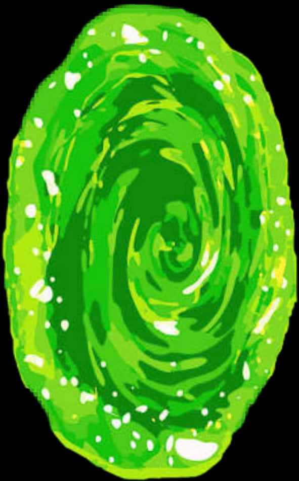 Abstract Green Swirl Pattern