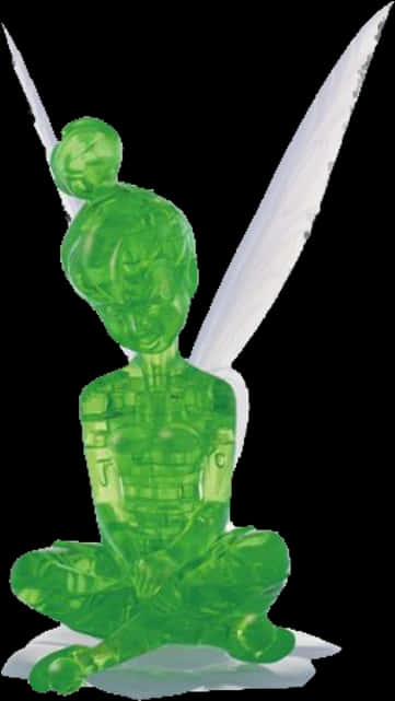 Abstract Green Tinkerbell Silhouette