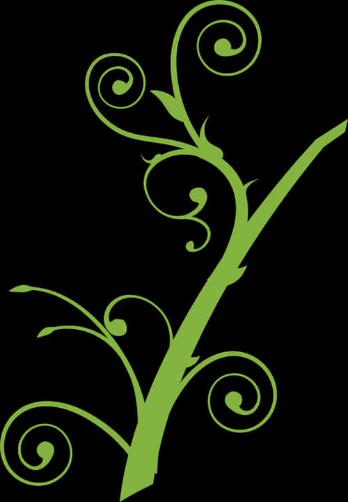 Abstract Green Vine Design