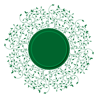 Abstract Green Vine Mandala