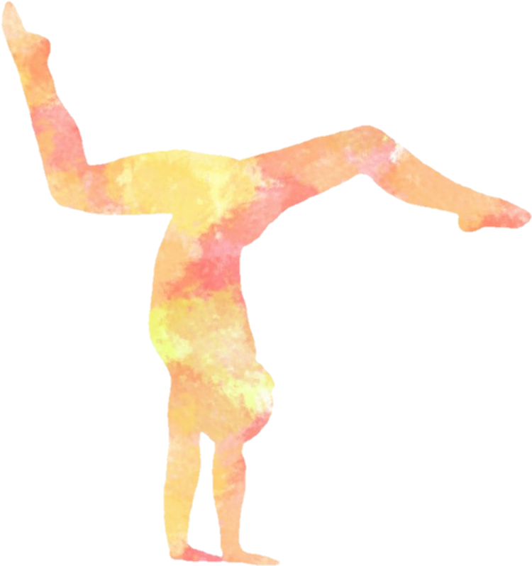 Abstract Gymnast Handstand Silhouette