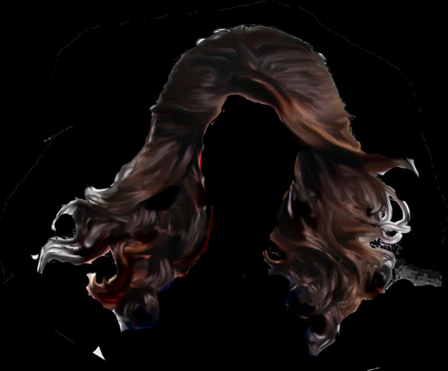 Abstract Hair Twirl Art