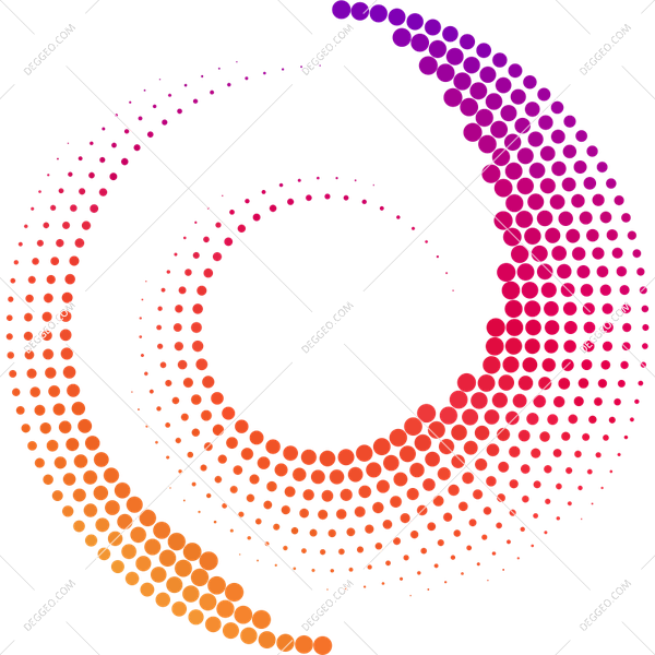 Abstract Halftone Spiral Gradient