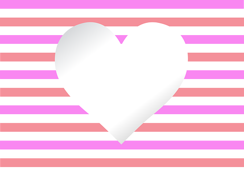 Abstract Heart Striped Background