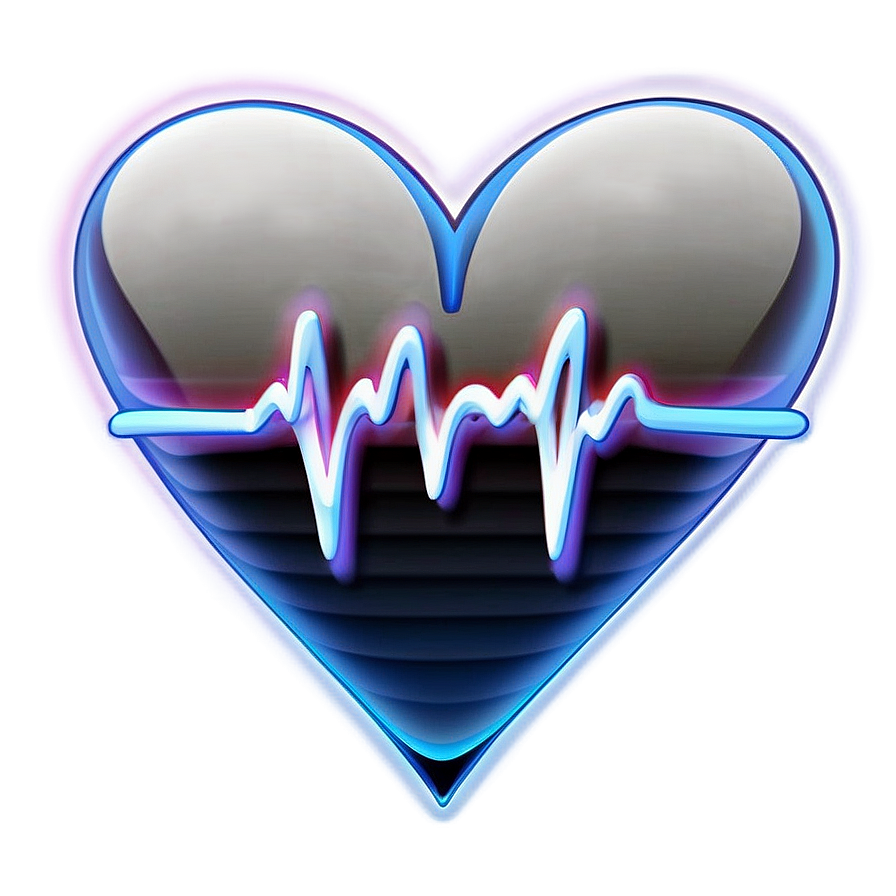 Abstract Heartbeat Line Design Png Mns