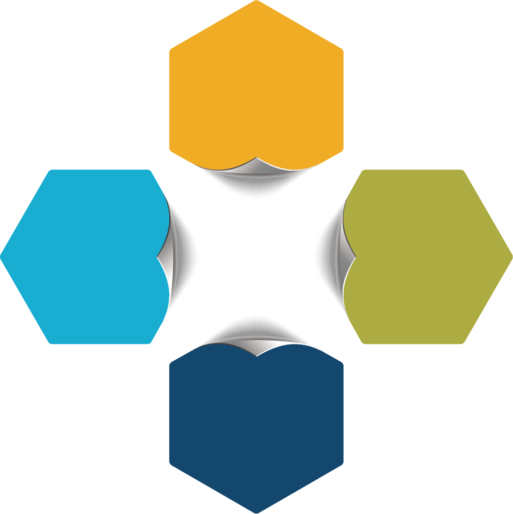 Abstract Hexagon Peel Graphic