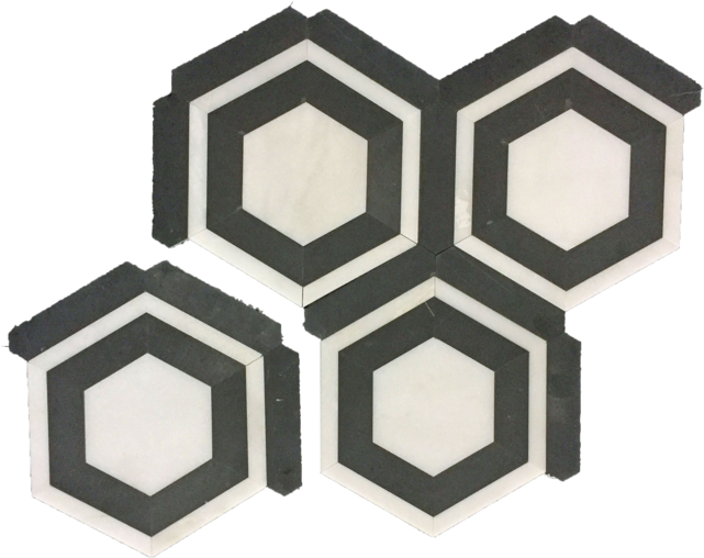 Abstract Honeycomb Tiles