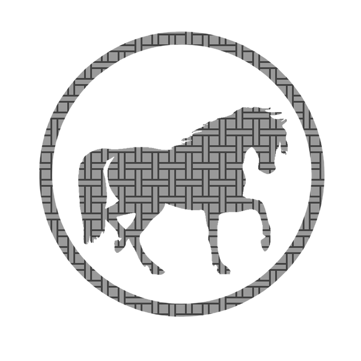 Abstract Horse Silhouette Mosaic