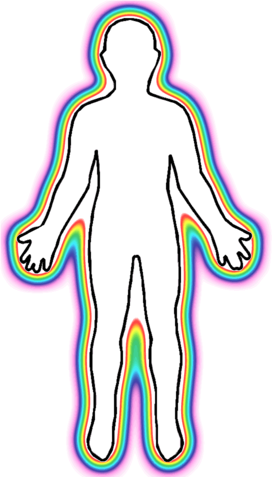 Abstract Human Outline Aura Glow