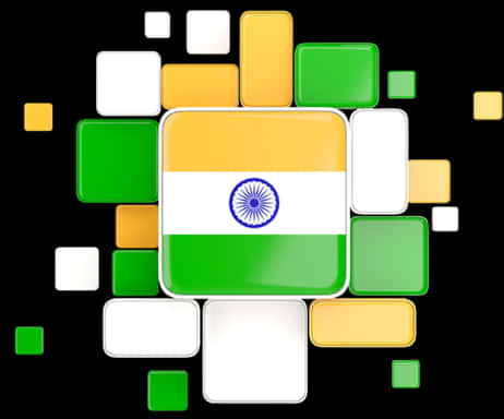 Abstract_ Indian_ Flag_ Art
