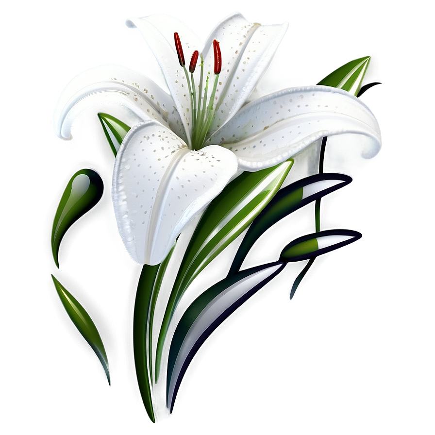 Abstract Lily Flower Png Ntd54